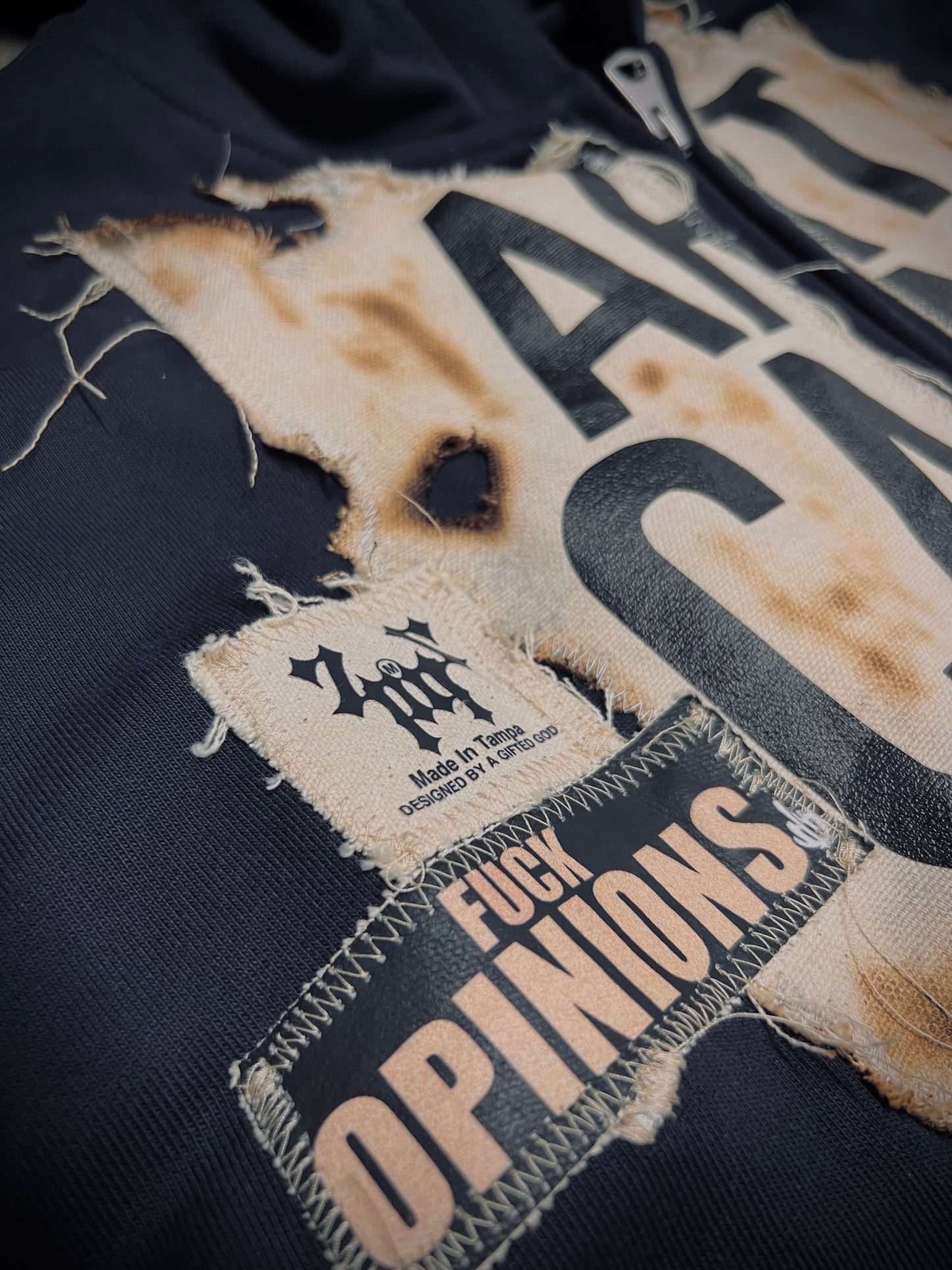 1 of 1 Vintage “Burnt Polaroid Film” Zip Up