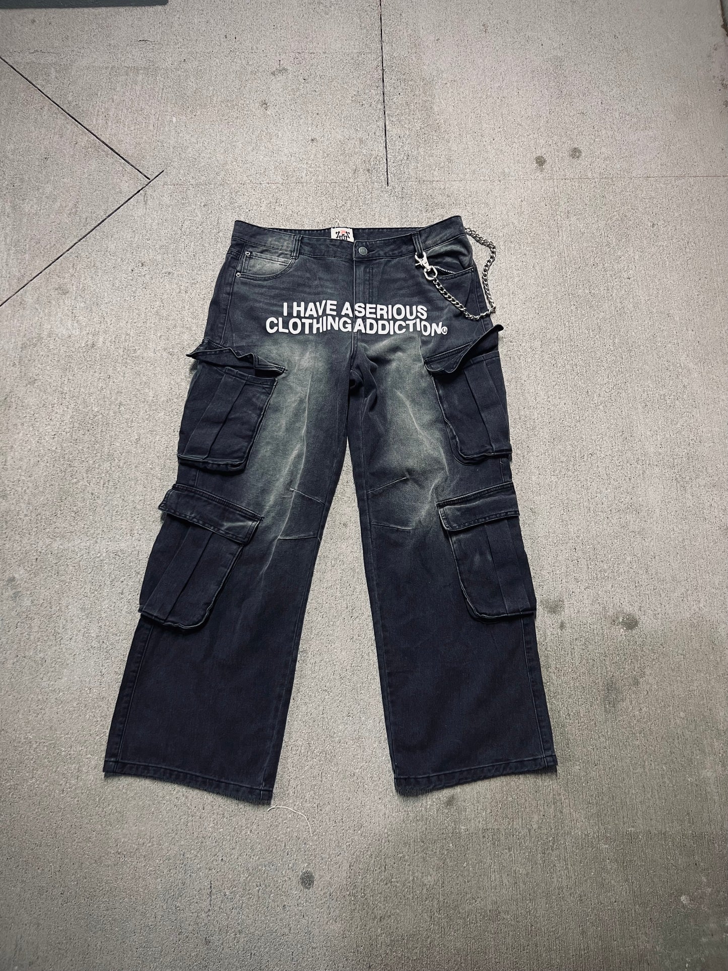 Black “IHASCA” Cargo Pants