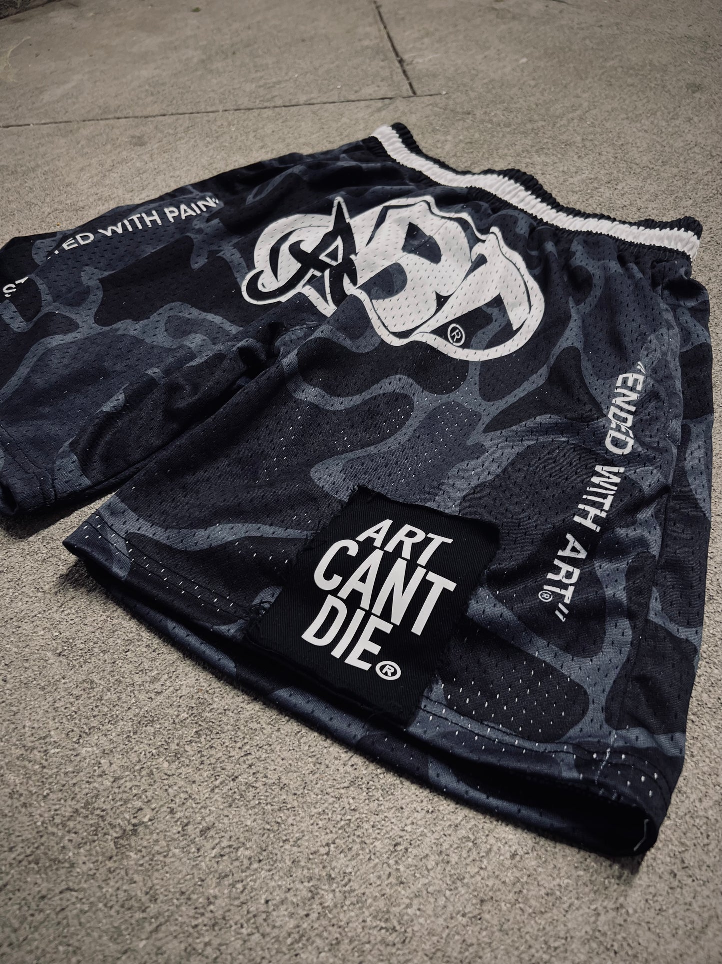 Black “ACD Camo” Shorts