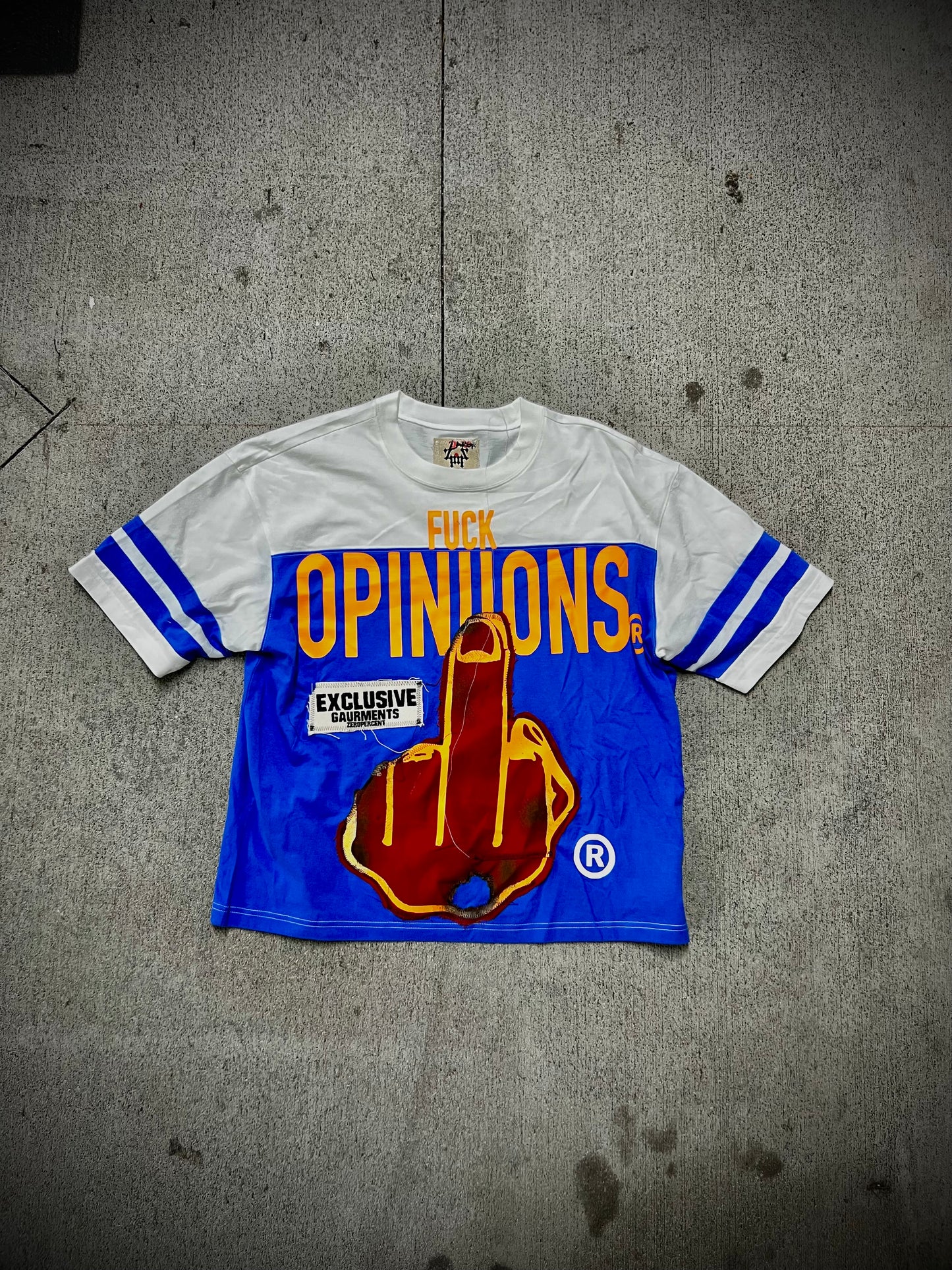 Bold “FUCK OPINIONS” Tee