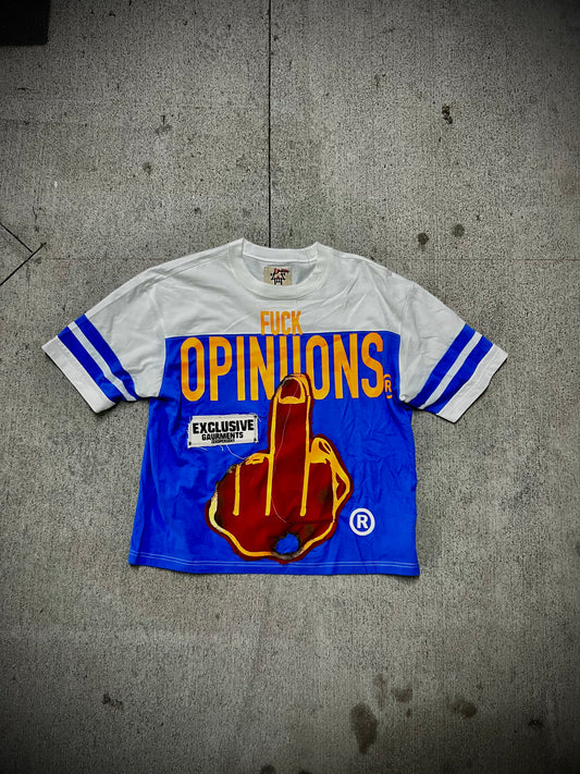 Bold “FUCK OPINIONS” Tee