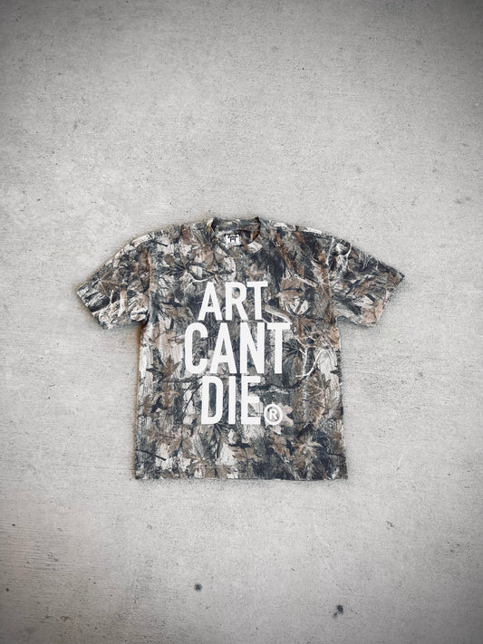 Camo “ART CANT DIE “ Heavy Boxy Tee