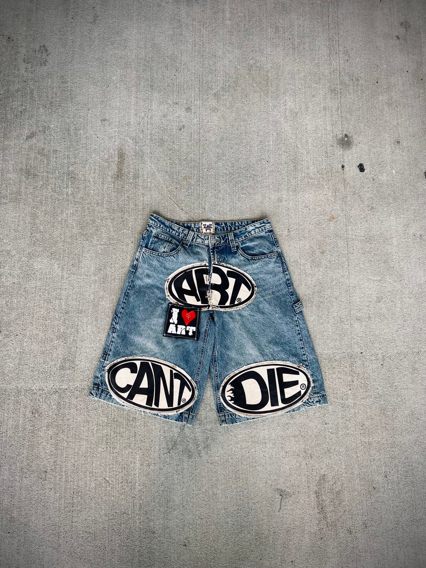 “Art Cant Die” Fan Jorts