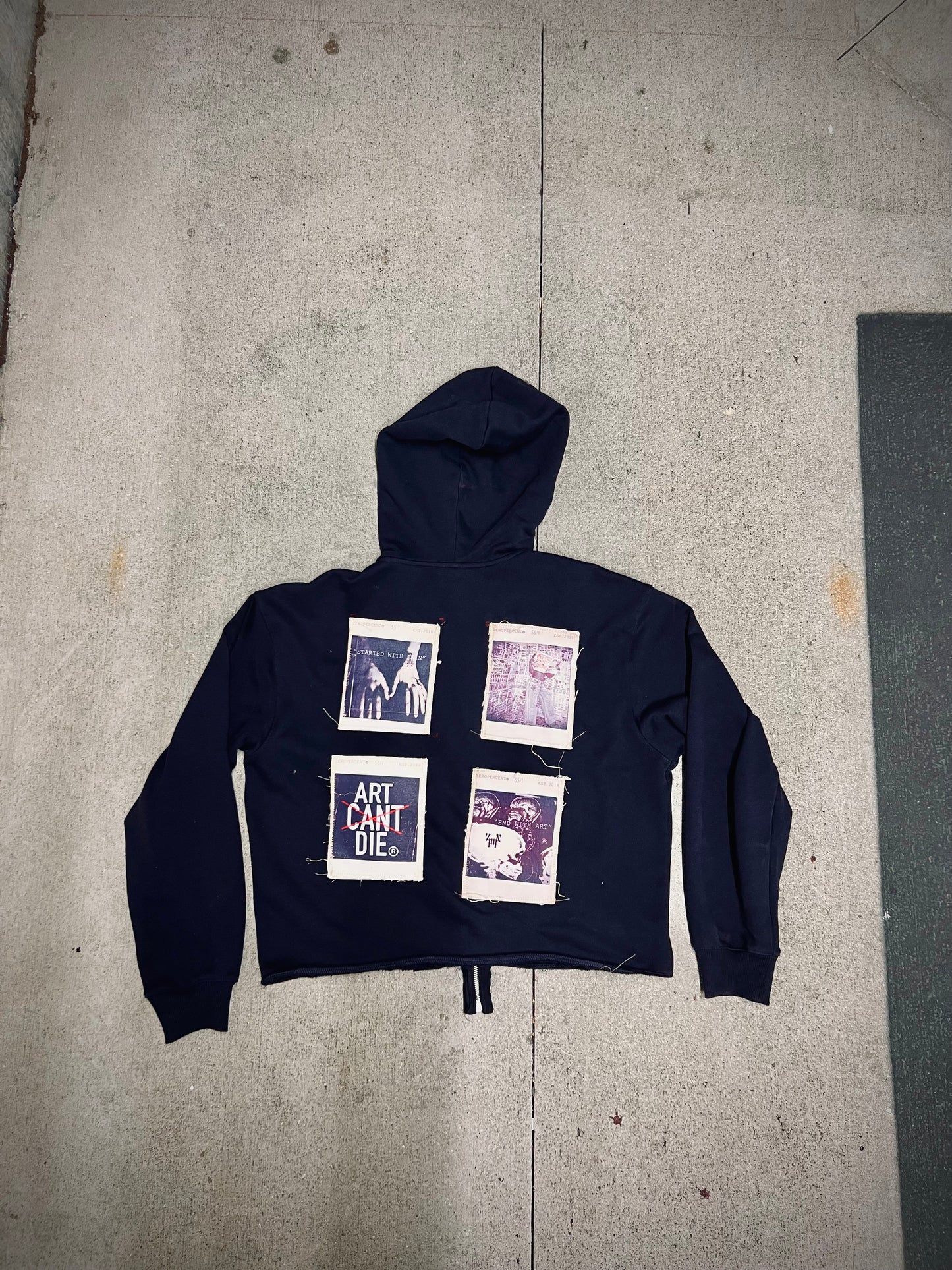 1 of 1 Vintage “Burnt Polaroid Film” Zip Up