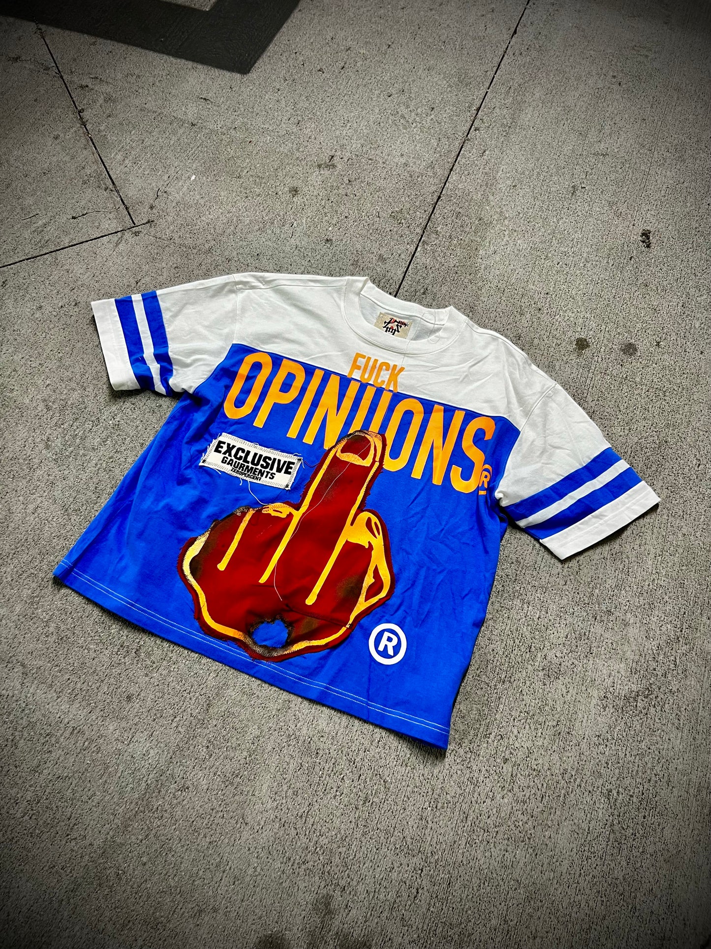 Bold “FUCK OPINIONS” Tee