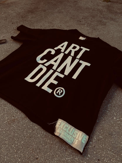 Heavyweight “Art Cant Die” Crop Tee