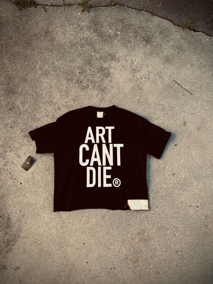 Heavyweight “Art Cant Die” Crop Tee