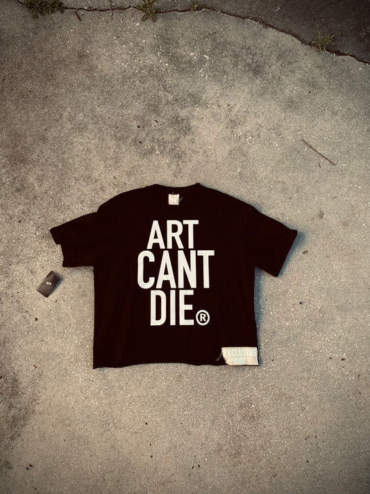 Heavyweight “Art Cant Die” Crop Tee